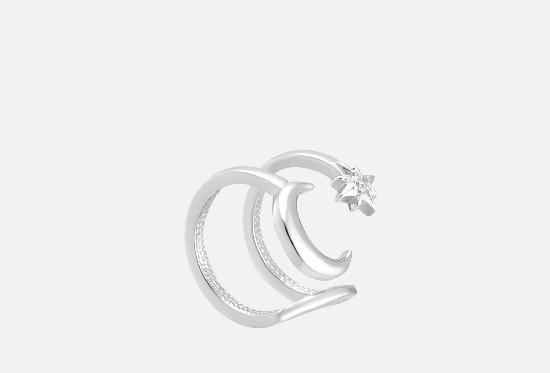 Кафф PEPELA JEWELRY Crescent made of silver 1 шт серьги pepela jewelry lightning made of silver 2 шт