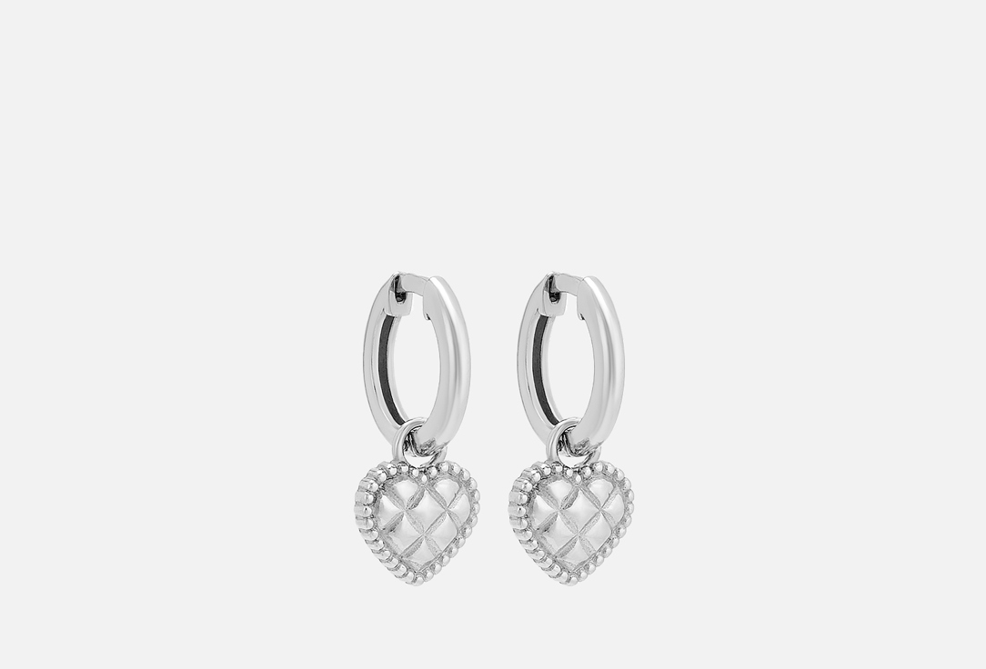 

Серьги PEPELA JEWELRY, Heart made of silver 2 шт