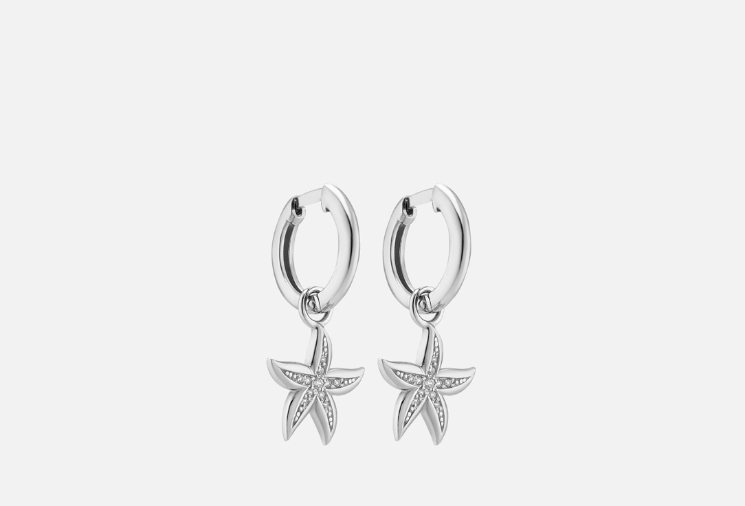 Серьги PEPELA JEWELRY Starfish made of silver 2 шт силиконовый чехол на meizu u20 мейзу ю20 с принтом морские звезды