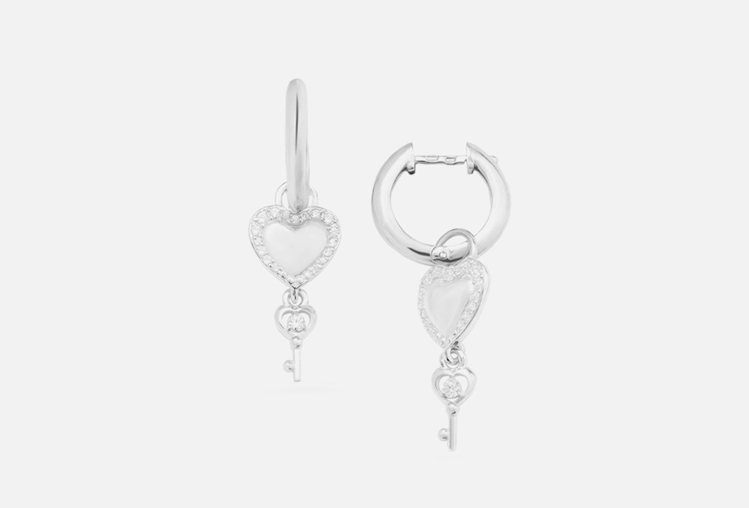 Серьги Pepela Jewelry Heart and Key made of silver 