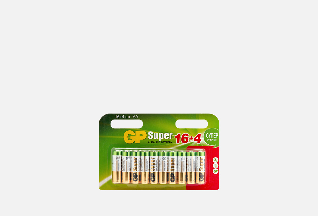 Алкалиновые батарейки GP BATTERIES Super Alkaline 15А АA 20 шт цена и фото