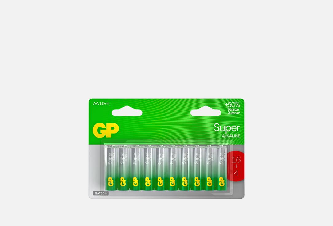 

Алкалиновые батарейки GP BATTERIES, Super Alkaline 15А АA 20 шт