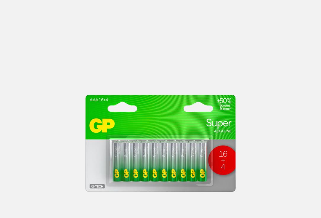 

Алкалиновые батарейки GP BATTERIES, Super Alkaline 24А АAА 20 шт