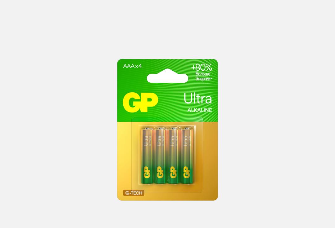 

Алкалиновые батарейки GP BATTERIES, Ultra Alkaline 24А AАA 4 шт
