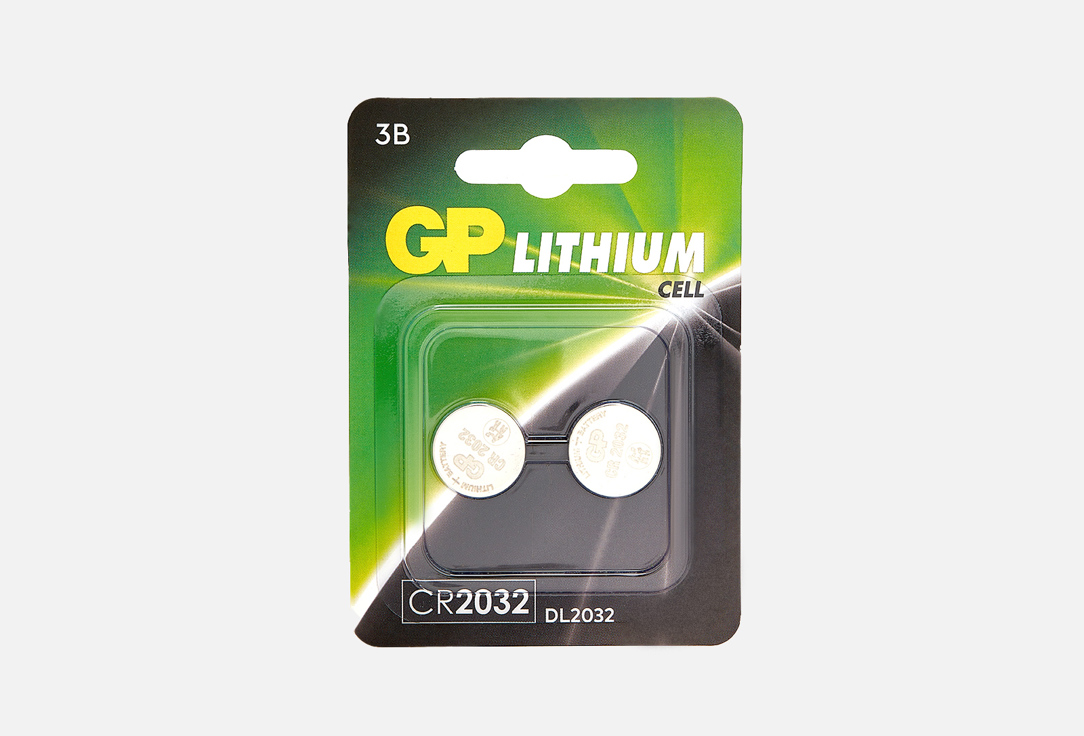 Литиевая дисковая батарейка GP BATTERIES Lithium CR2032 2 шт батарея gp extra lithium cr2032 2 шт