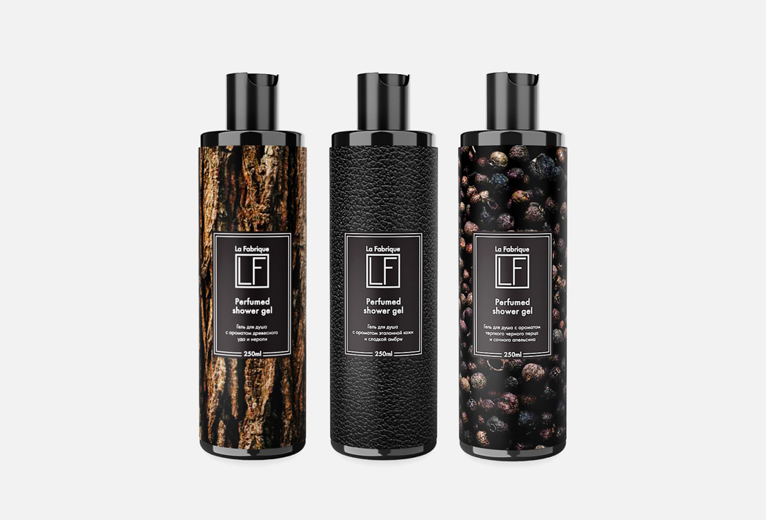 Изображение товара Набор парфюмированных гелей для душа La Fabrique 3 шт для мужчин