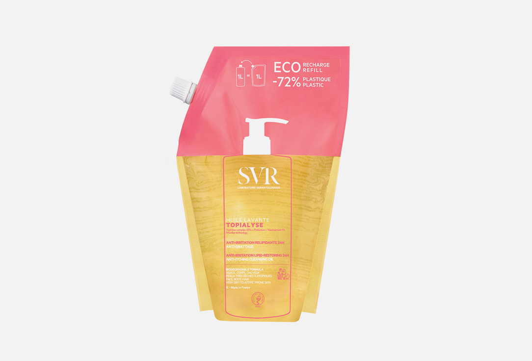 

Рефил очищающего масла для лица и тела SVR, Huile lavante topialyse 1 л