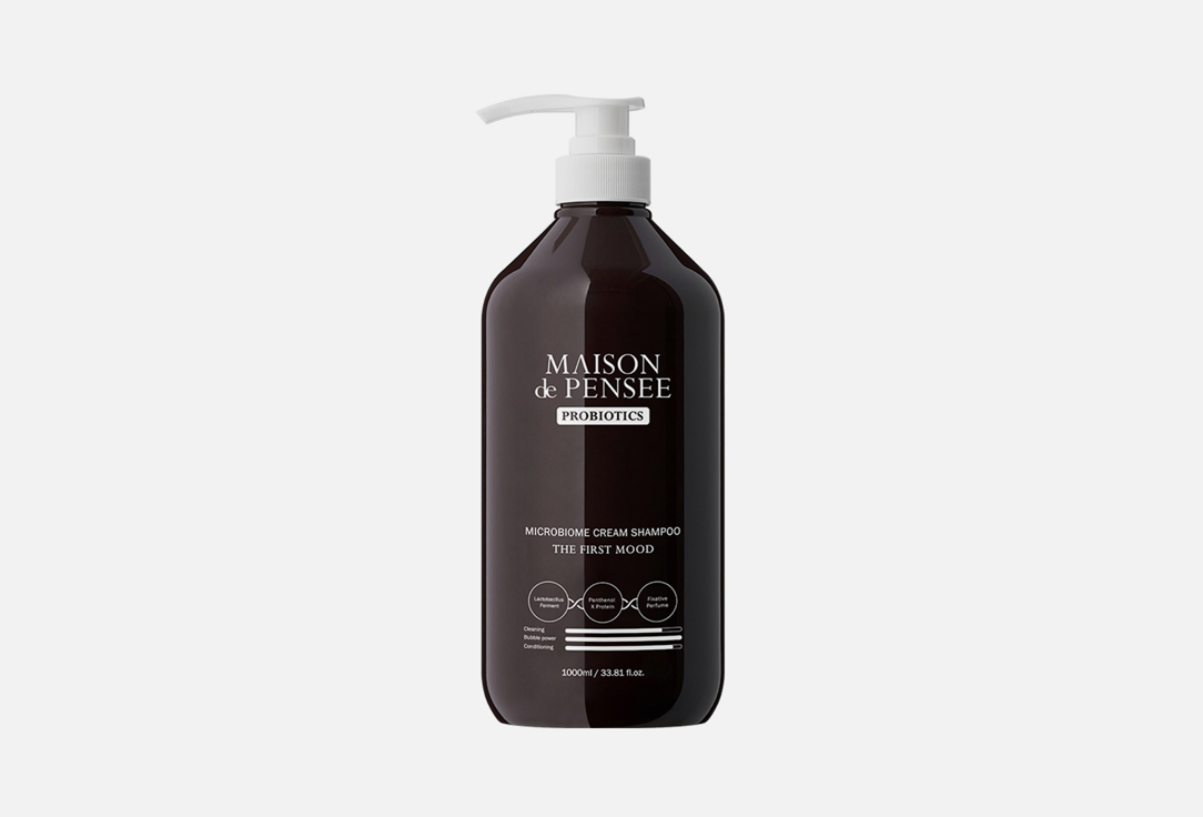 цена Парфюмированный шампунь для волос MAISON DE P:ENSEE Microbiome Cream Shampoo The First Mood 1000 мл