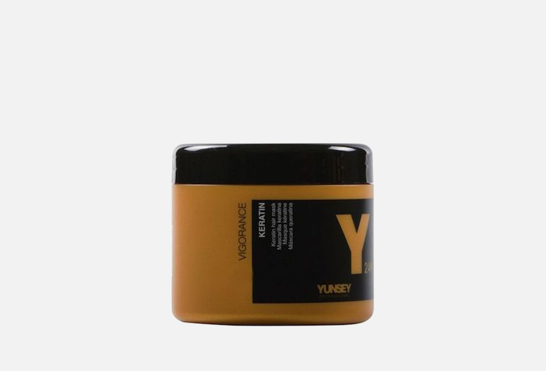 Маска для волос YUNSEY PROFESSIONAL VIGORANCE 24K Keratin 500 мл шампунь для защиты окрашенных волос yunsey professional vigorance colorful color protection 300 мл