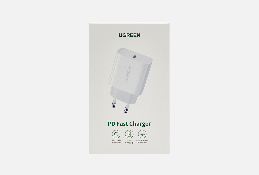 цена Сетевое зарядное устройство UGREEN USB C 20W PD белый 1 шт