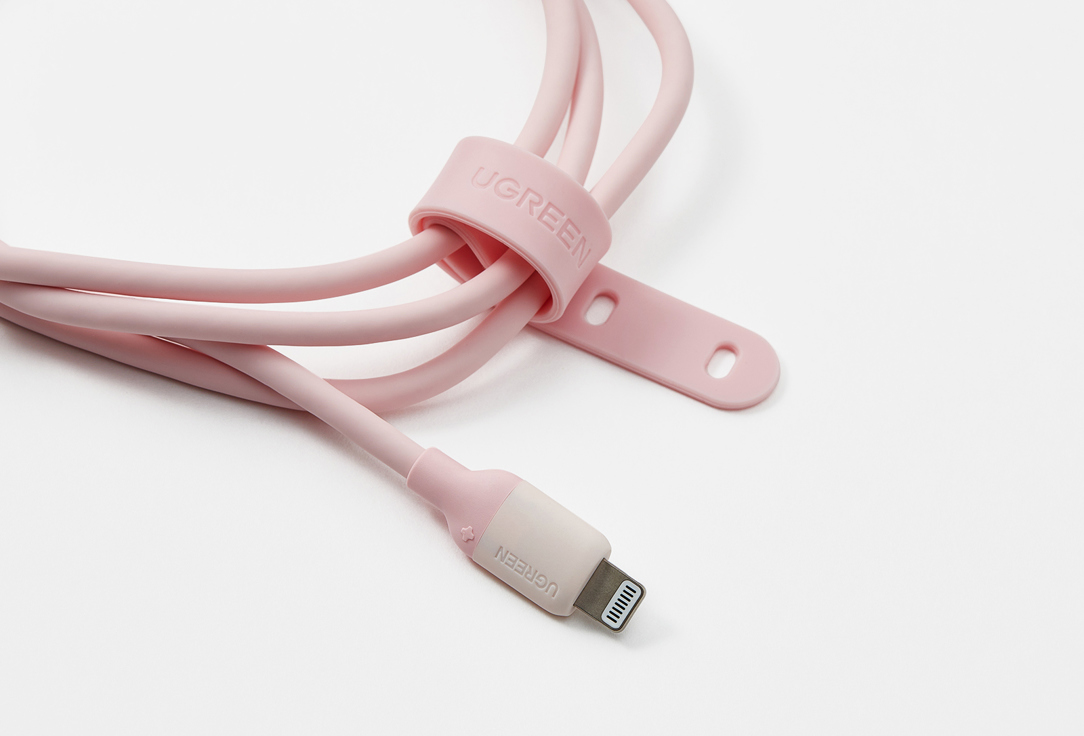 Кабель UGREEN USB C - Lightning розовый 
