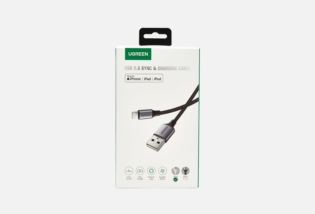 Изображение товара Кабель UGREEN USB A 2.0 - Lighting MFI