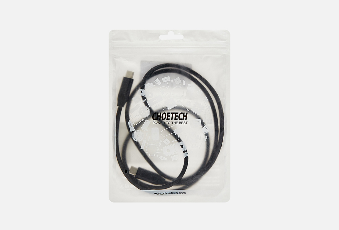 

Кабель CHOETECH, USB C PD черный 1 шт