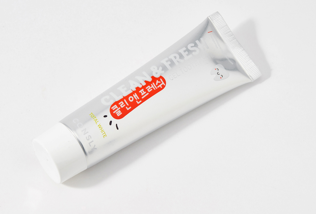 Зубная паста CONSLY Total White Fluoride Whitening Gel Toothpaste 
