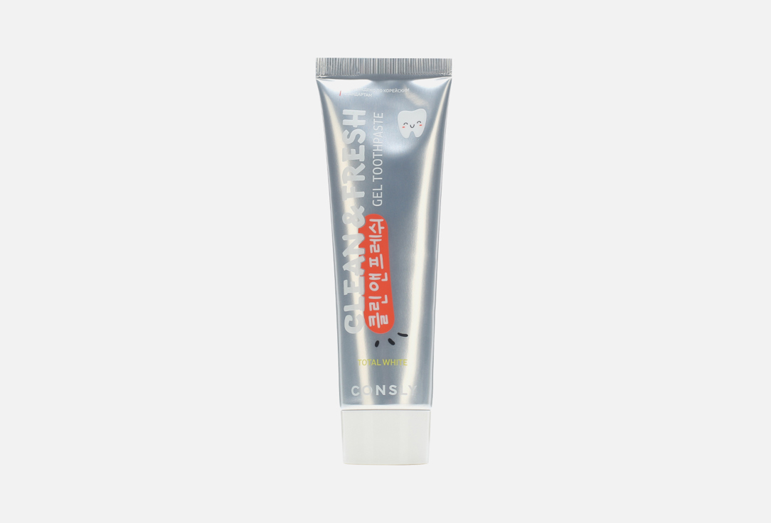 consly паста зубная гелевая clean Зубная паста CONSLY Total White Fluoride Whitening Gel Toothpaste 105 г