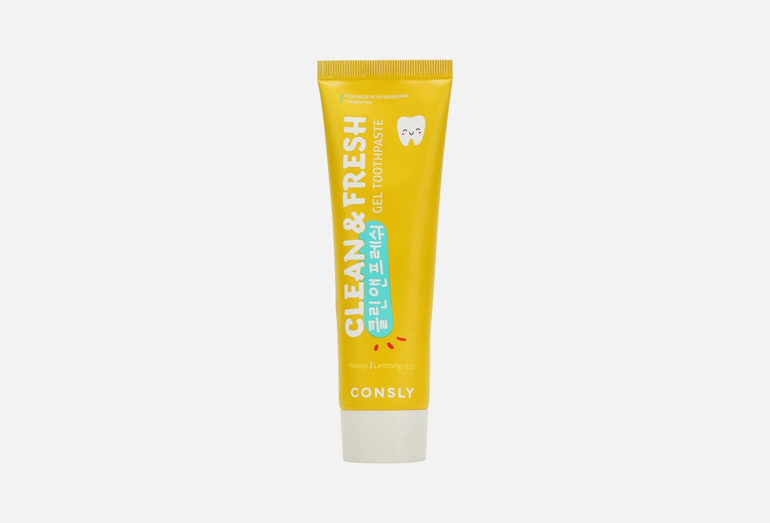 цена Зубная паста CONSLY Clean&Fresh Honey & Lemongrass Strengthening Gel Toothpaste 105 г