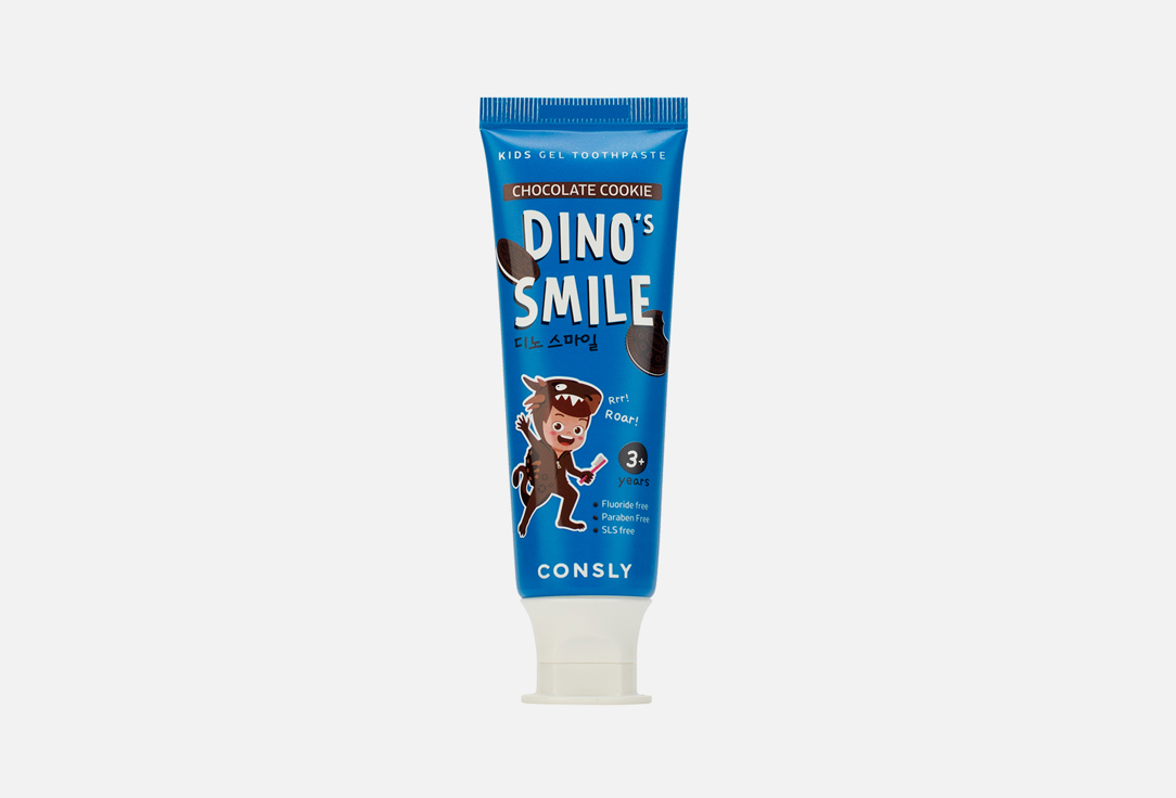 Детская зубная паста CONSLY DINO's SMILE Kids Gel Toothpaste 60 г гелевая зубная паста с бамбуковым углем и перечной мятой consly clean