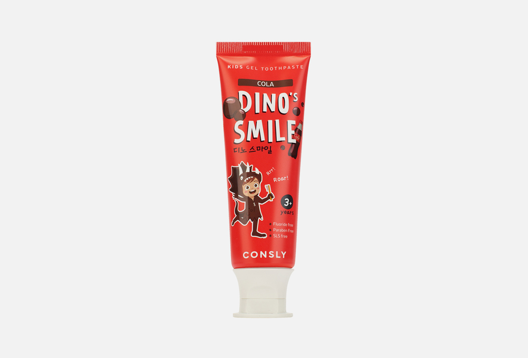 Детская зубная паста CONSLY DINO's SMILE Kids Gel Toothpaste 60 г зубная паста кола и лимон для детей и подростков 74г