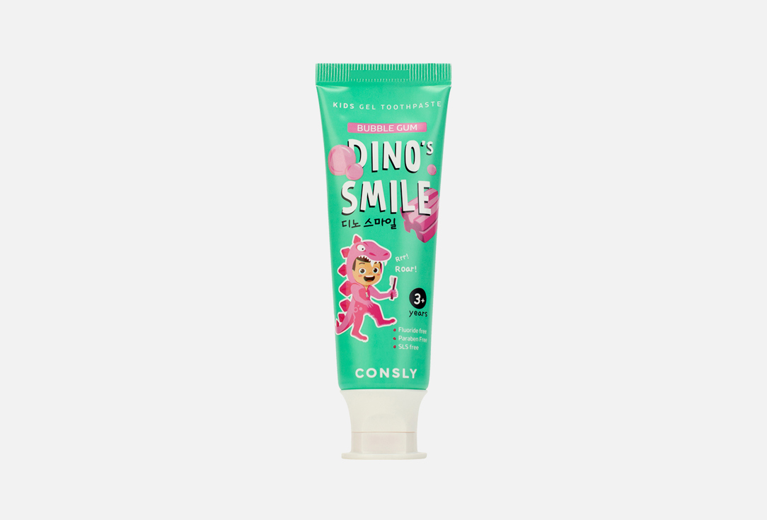 зубная паста aloe fresh гелевая smile 100 мл Детская зубная паста CONSLY DINO's SMILE Kids Gel Toothpaste 60 г