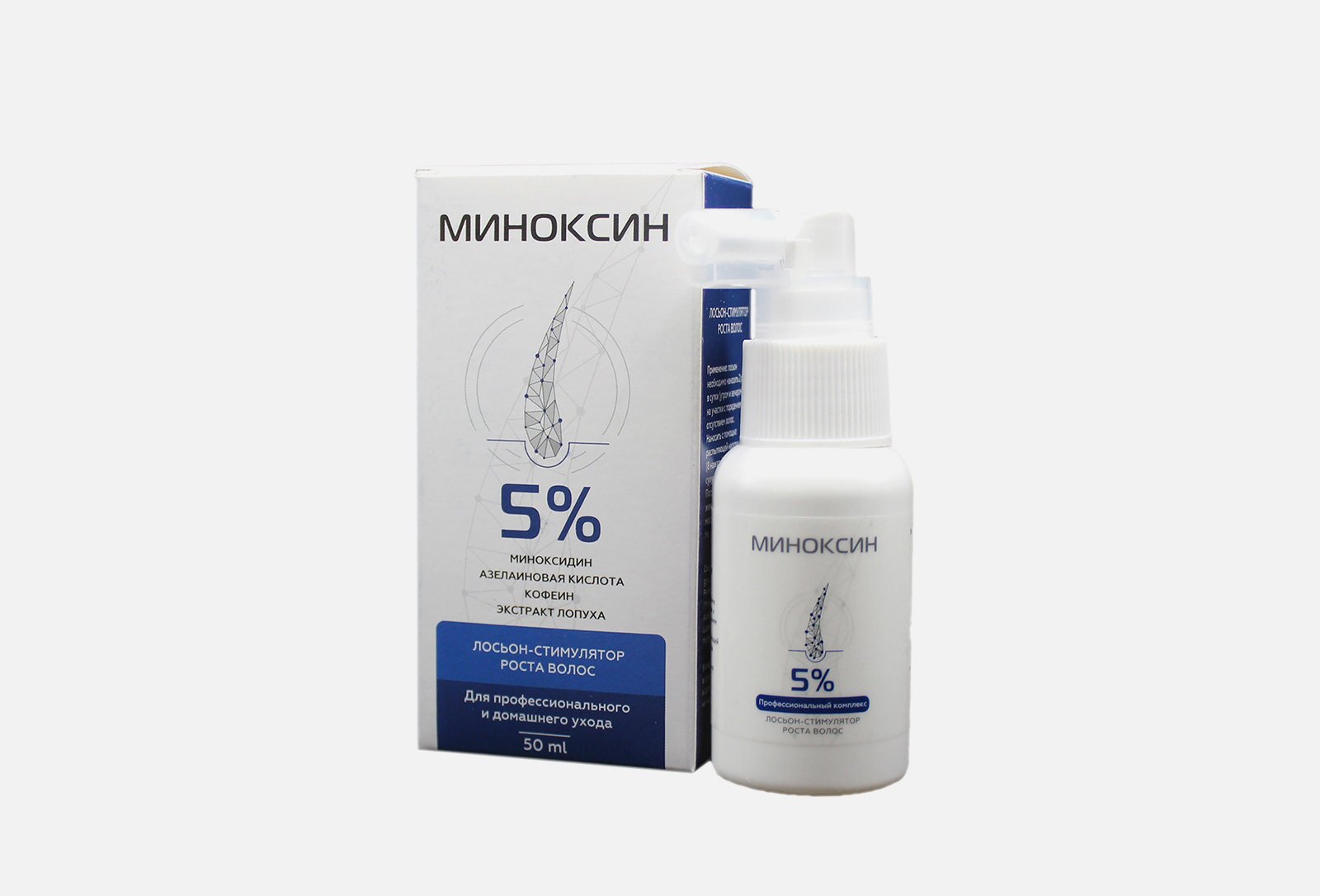 Стимулятор роста волос миноксин 5