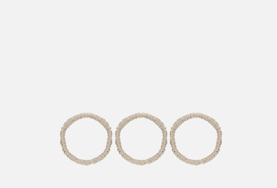 Изображение товара Набор резинок для волос из искусственного шелка Wear Accessories бежевый