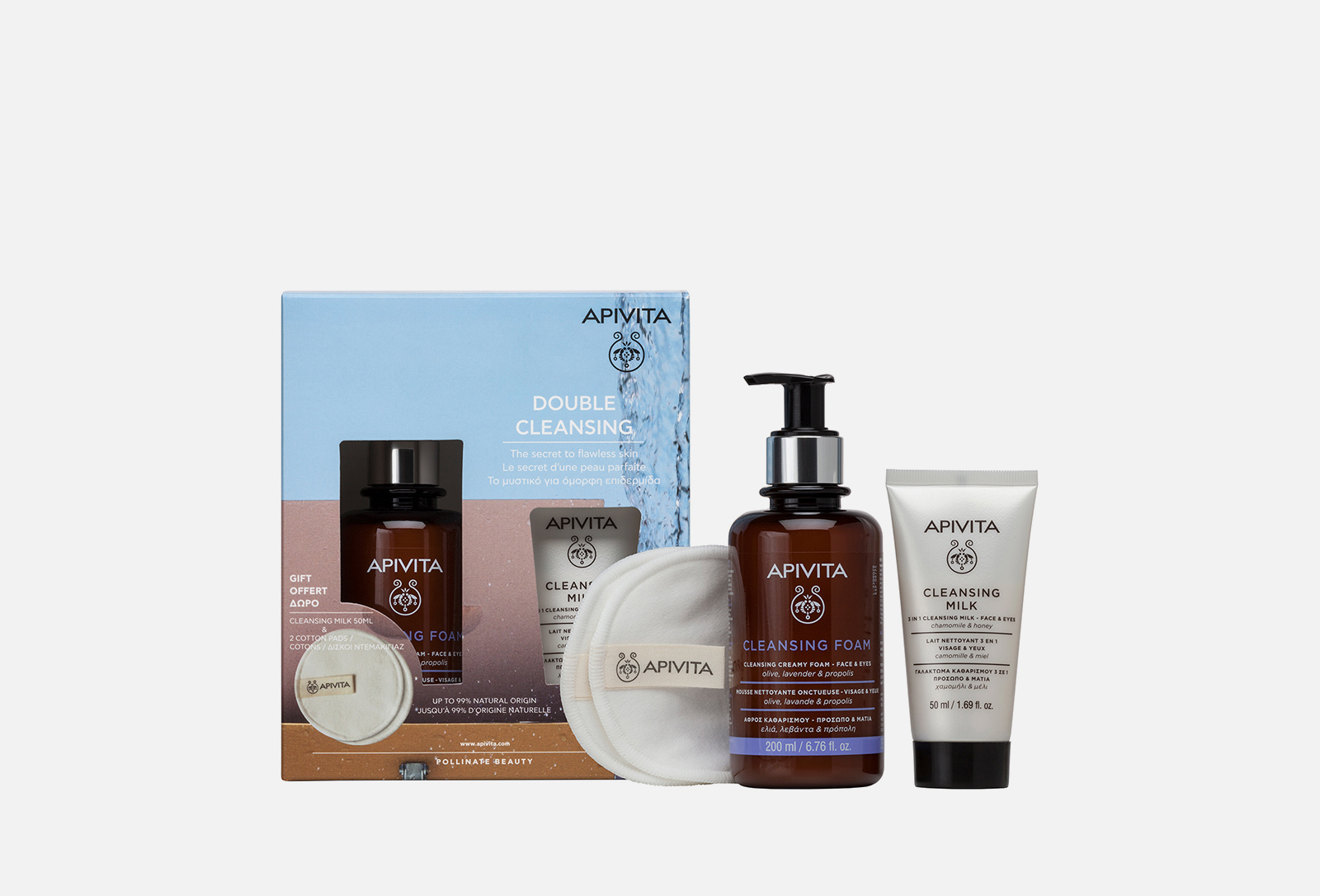 APIVITA набор для очищения кожи лица Double cleansing 4 шт — купить ...