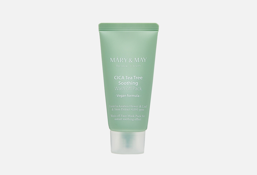 Глиняная маска для лица MARY&MAY Cica TeaTree Soothing Wash off Pack 30 г