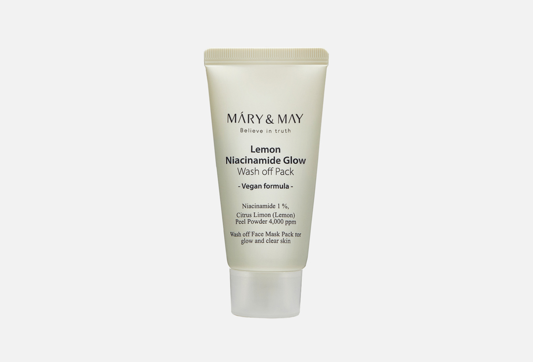 Глиняная маска для лица MARY&MAY Lemon Niacinamide Glow Wash Off Pack 30 г