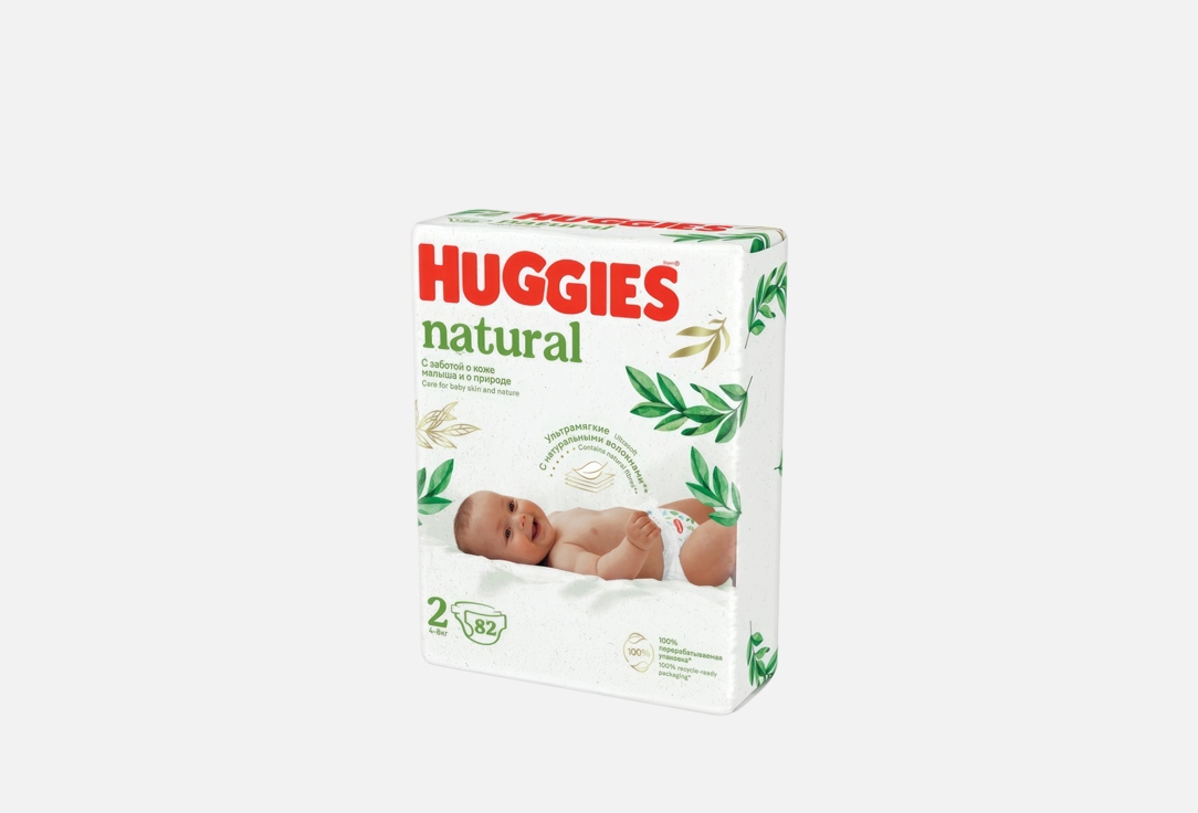 

Подгузники HUGGIES, Нэйчурал 4-8кг 82 шт