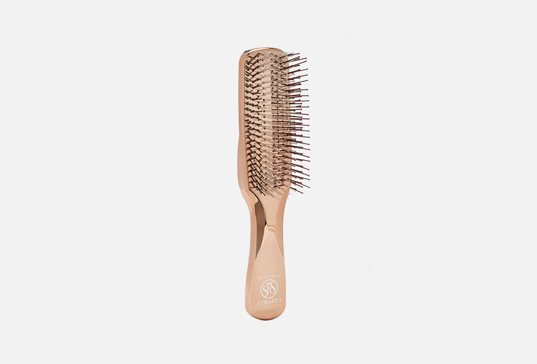 

Удлинённая японская массажная расческа S-HEART-S, Scalp brush gold 1 шт