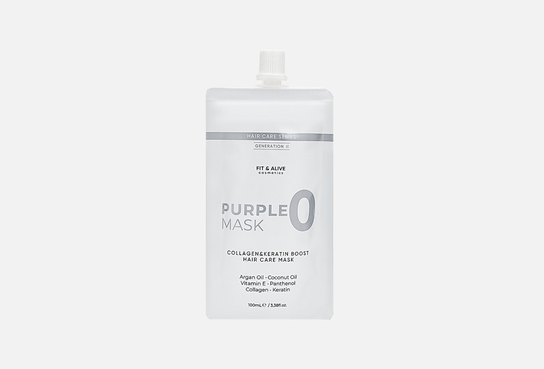 Изображение товара Кератиновая маска для волос Fit&Alive Purple collagen & keratin boost 100 мл