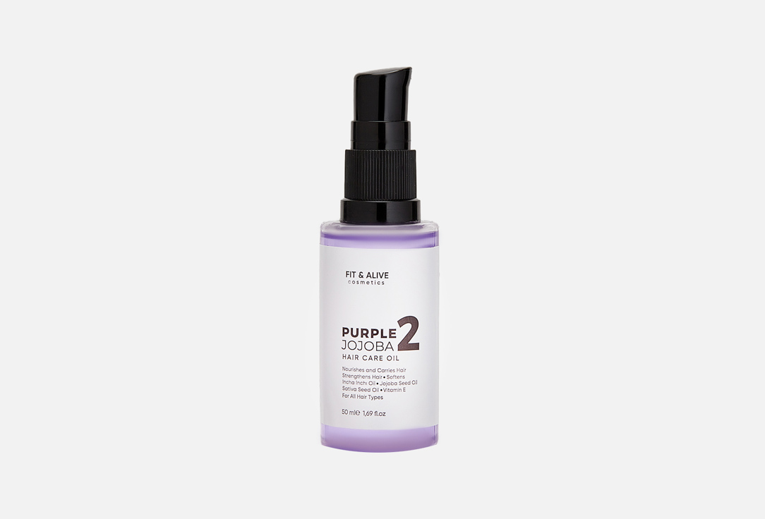 Масло для волос FIT&ALIVE Purple jojoba oil 50 мл масло для массажа eco u jojoba oil 500 мл