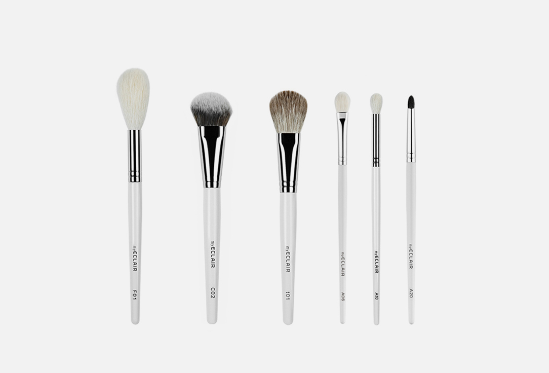 Набор кистей для макияжа MYECLAIR Makeup Brush Set 6 шт myeclair myeclair набор black 11 кистей