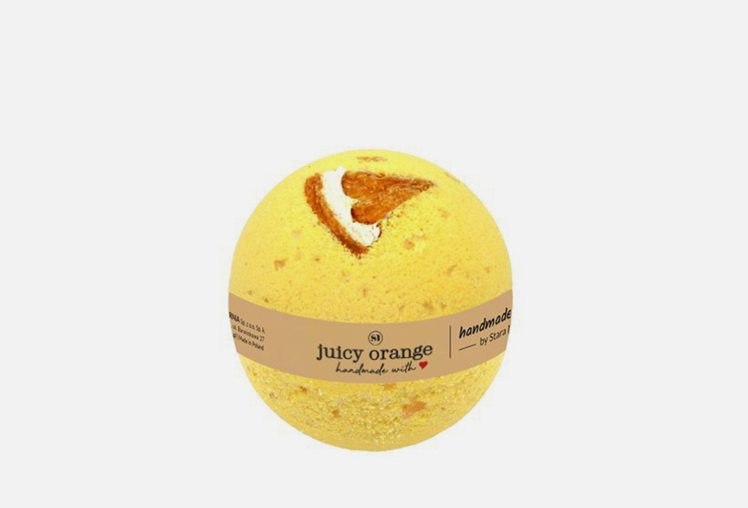 Бурлящий шар для ванны STARA MYDLARNIA JUICY ORANGE 75 г соль cosmia бурлящий шар манго и апельсин 120 г