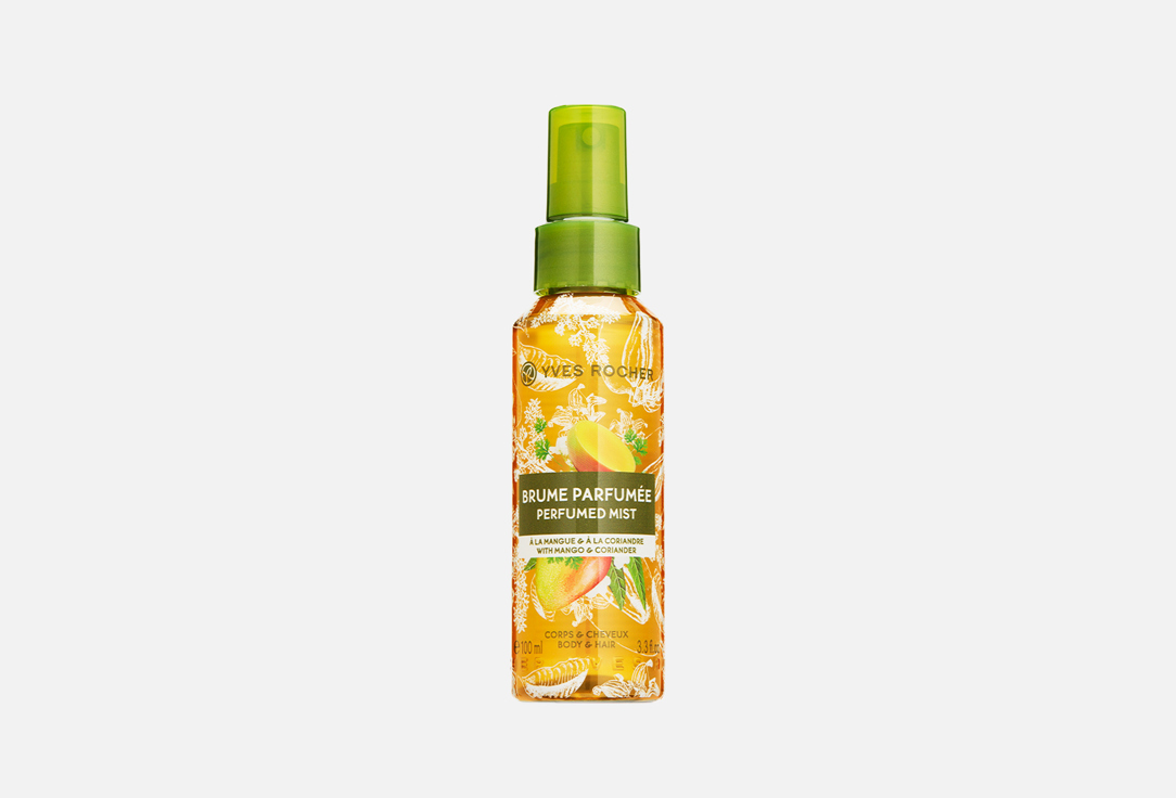 Парфюмированный Спрей для Тела и Волос Yves Rocher Energie Mango Coriander Body & Hair Fragrance Mist 