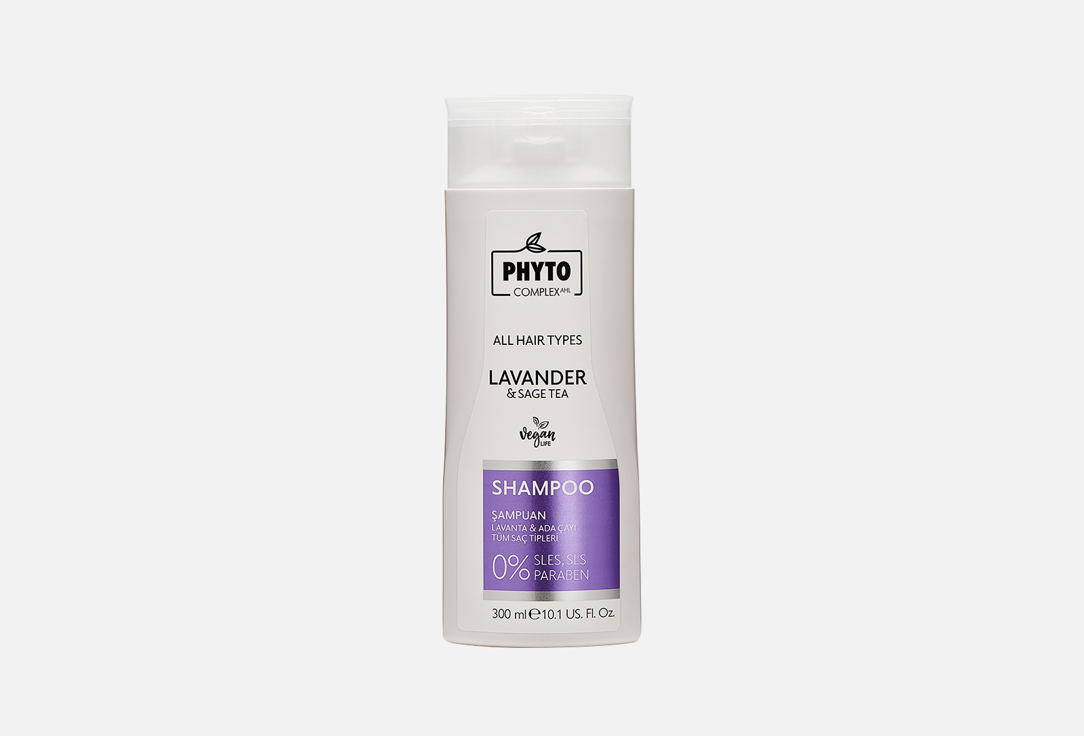Шампунь для волос PHYTOCOMPLEX Lavender&Sagetea All Hair Types 300 мл шампунь для волос phytocomplex nettle