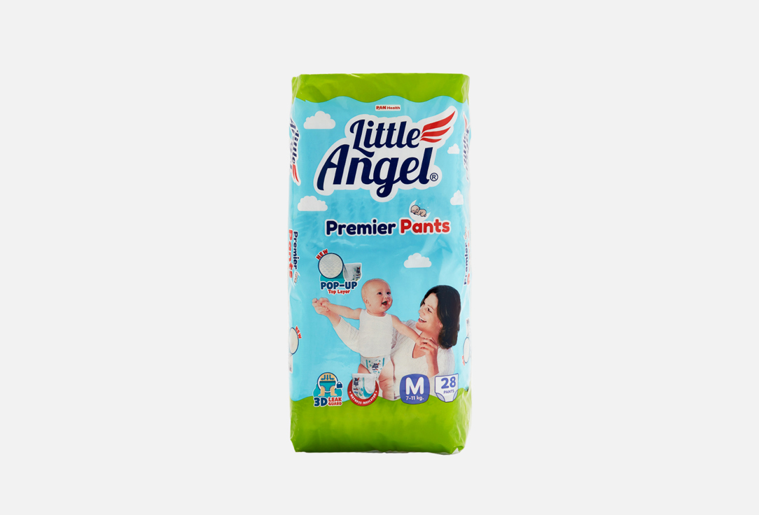 трусики-подгузники LITTLE ANGEL PREMIER Premier, 3/M 7-11кг 28 шт little angel ванночка little angel start 35 л голубой