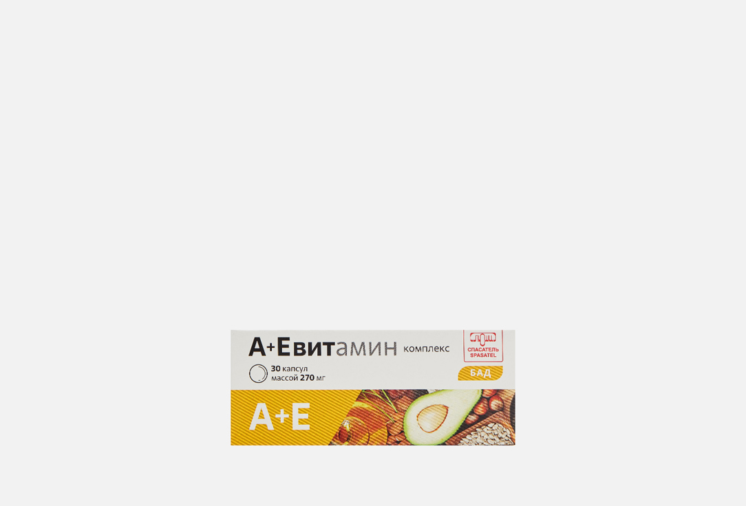 

Бад для здоровья волос и ногтей СПАСАТЕЛЬ, Витамины А и Е 30 шт