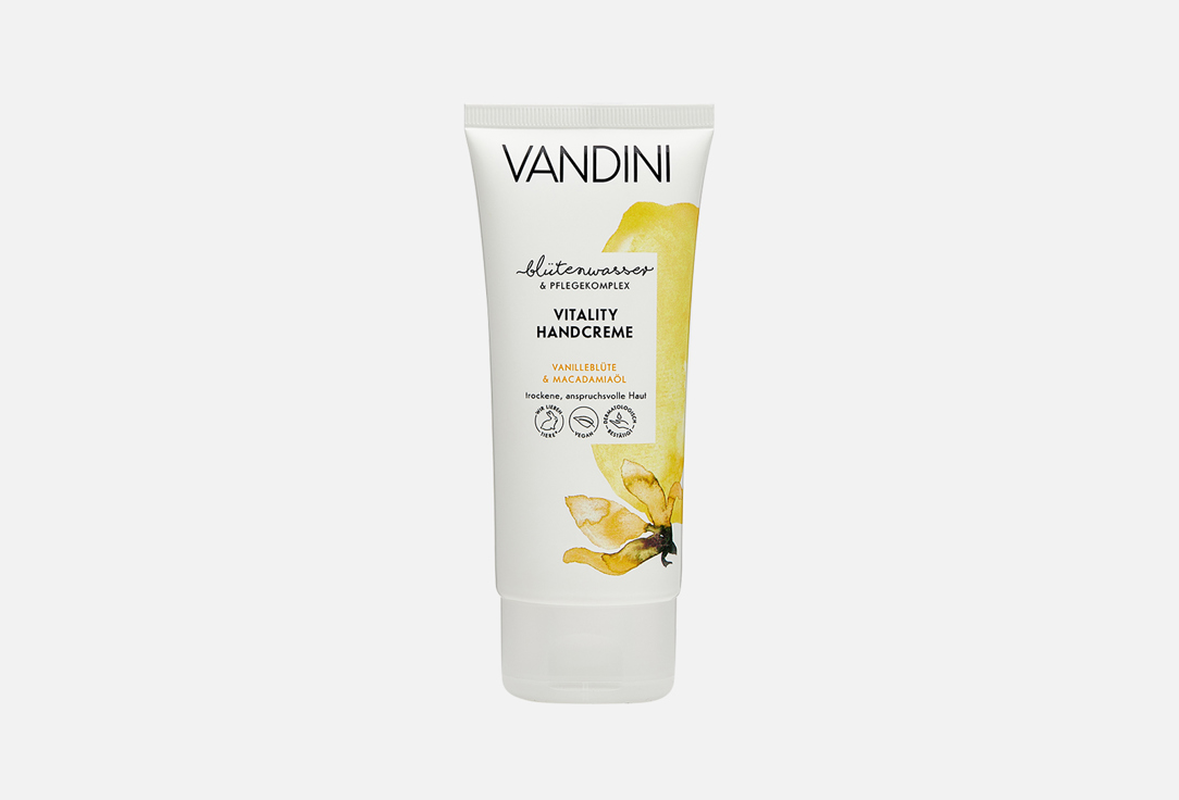 Крем для рук VANDINI VITALITY Hand Cream Vanilla Blossom&Macadamia Oil 75 мл крем для рук vandini nutri hand cream peony blossom