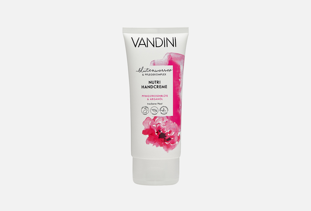 Крем для рук VANDINI NUTRI Hand Cream Peony Blossom & Argan Oil 75 мл крем для рук vandini nutri hand cream peony blossom