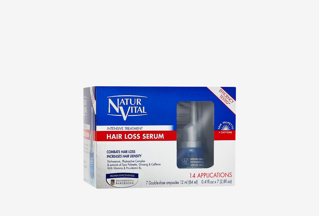 цена средство против выпадения волос NATUR VITAL Intensive Treatment Hair Loss Serum 7 шт