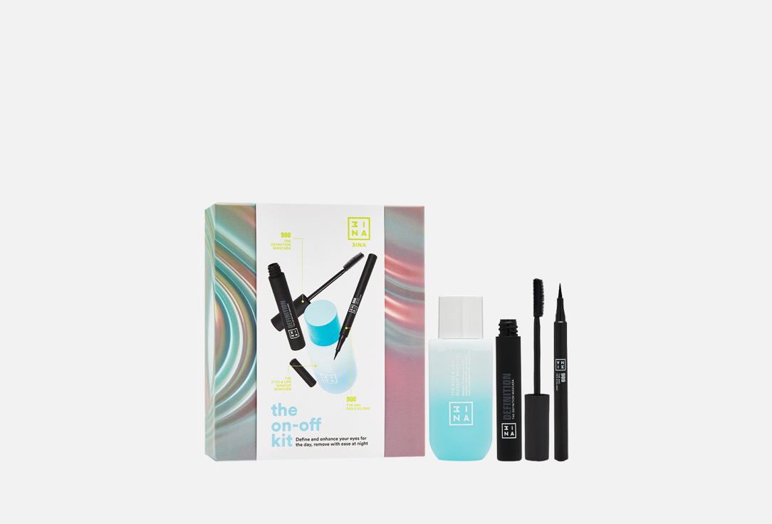 Изображение товара Набор косметики для глаз 3INA The On-Off закрепляющий макияж и уход