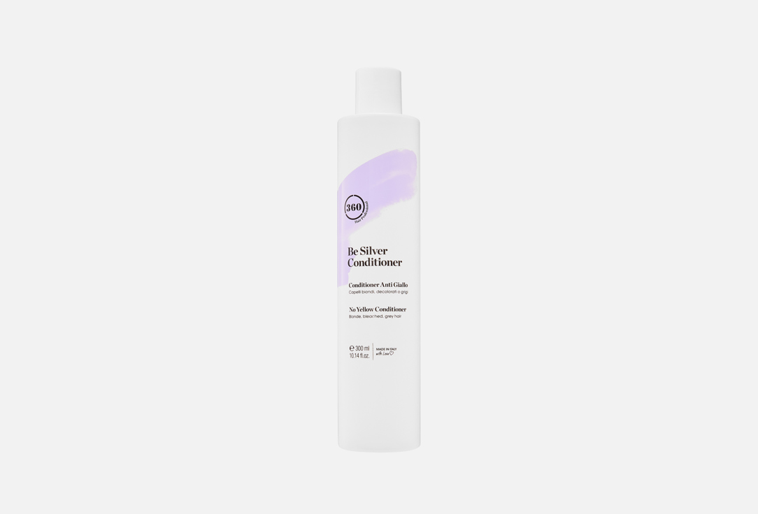 Изображение товара Антижелтый кондиционер для волос 360 hair professional BE SILVER CONDITIONER 300 мл Изображение товара Антижелтый кондиционер для волос 360 hair professional BE SILVER CONDITIONER 300 мл