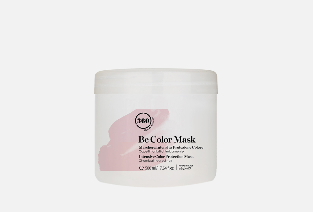 Интенсивная маска для защиты цвета волос 360 HAIR PROFESSIONAL BE COLOR mask 500 мл сыворотка для восстановления секущихся волос 360 hair professional be color serum 100 мл