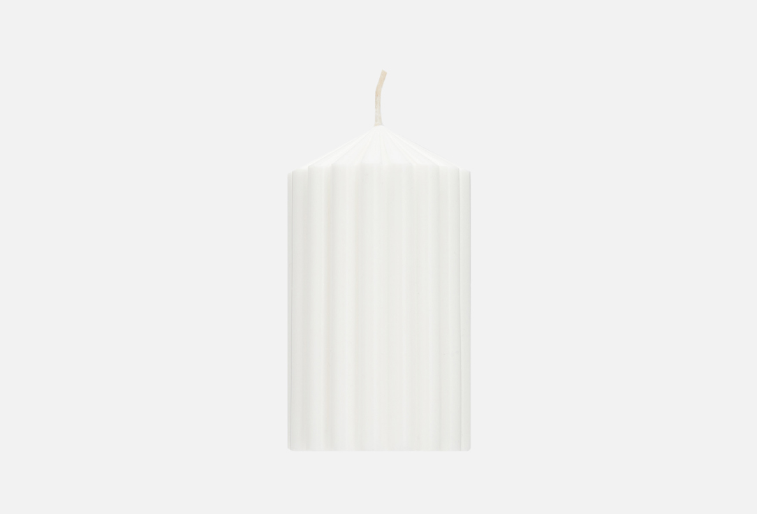Декоративная свеча VENEW AMELIA small white 360 г цена и фото
