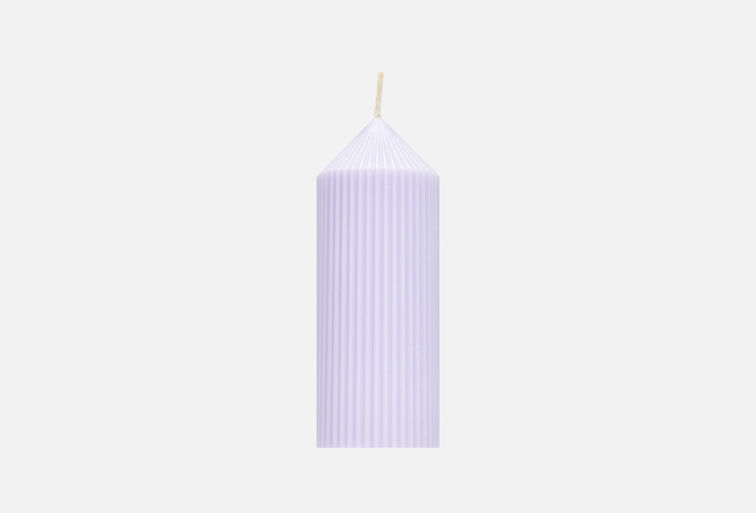цена Декоративная свеча VENEW Columns Lines lavender 185 г