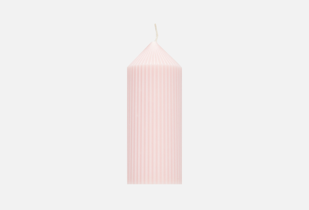Декоративная свеча VENEW Columns Lines pink 185 г