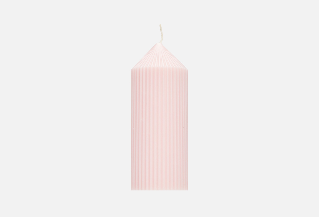 Декоративная свеча VENEW Columns Lines pink 