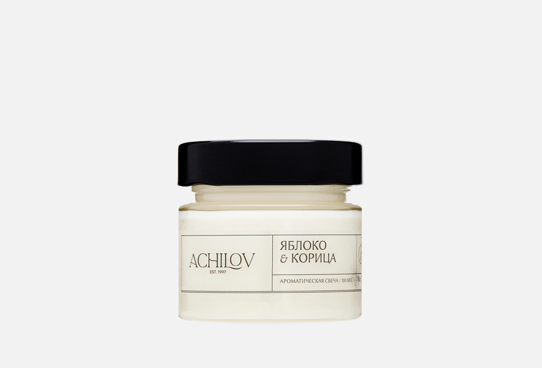 Изображение товара Ароматическая свеча Achilov яблоко и корица натуральный соевый воск 100 мл