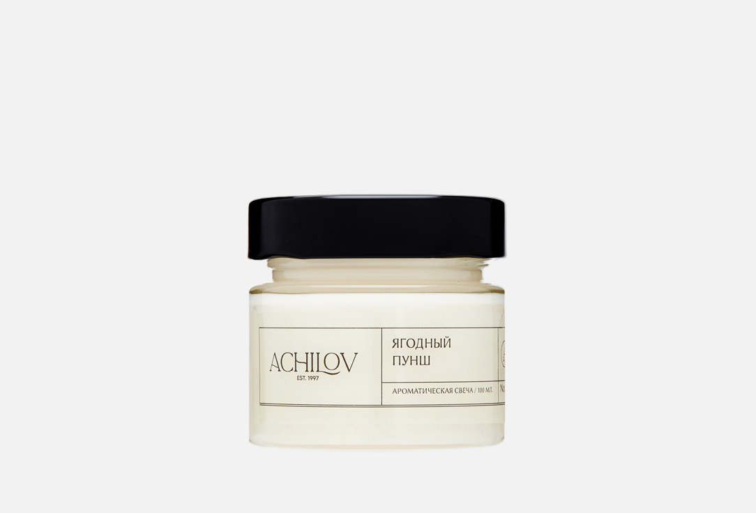 Изображение товара Ароматическая свеча Achilov ягодный пунш, натуральный соевый воск, длительное горение 12 часов
